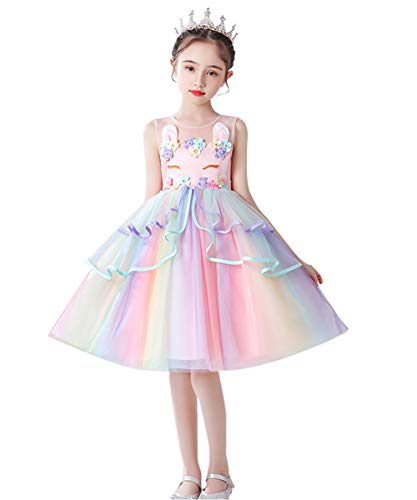 Girl's Unicorn Rainbow Tulle Dresses Princess Birthday Pageant Wedding –  All Things Unicorn