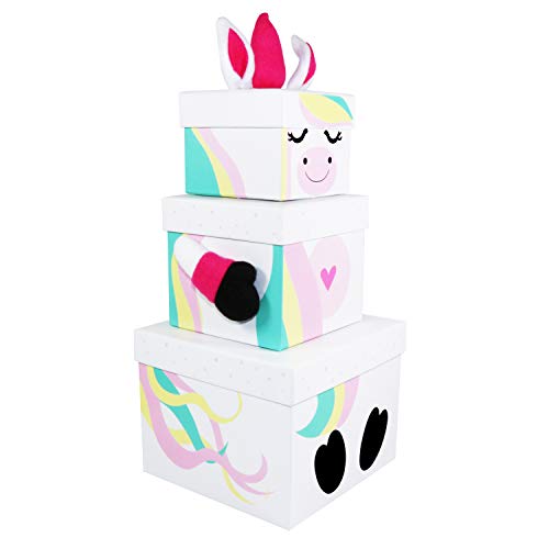 3 Stackable Gift Unicorn Christmas Eve Boxes Present Boxes All Things Unicorn