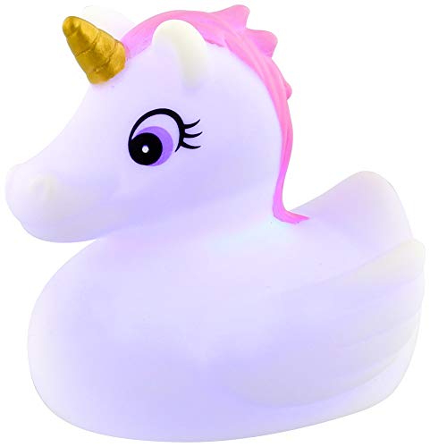 Unicorn Bath Duck With LED Multi-Coloured Light | Novelty Bath Gift