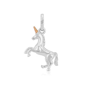 Unicorn Charm | Sterling Silver With Rose Gold | Gemma J
