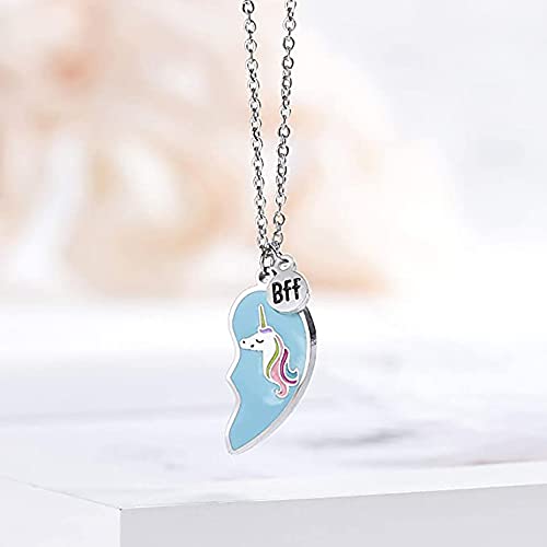 Best Friends BFF 2 Piece Necklace | Unicorn Design 