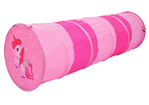 Unicorn Pop Up Play Tunnel | Pink | Indoor Or Outdoor | SOKA 