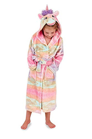 Girls Hooded Unicorn Dressing Gown Robe | Super Soft | Various Sizes Available 