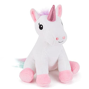 Children's Stuffed Soft Cuddly Unicorn | White Pink | Zappi Co