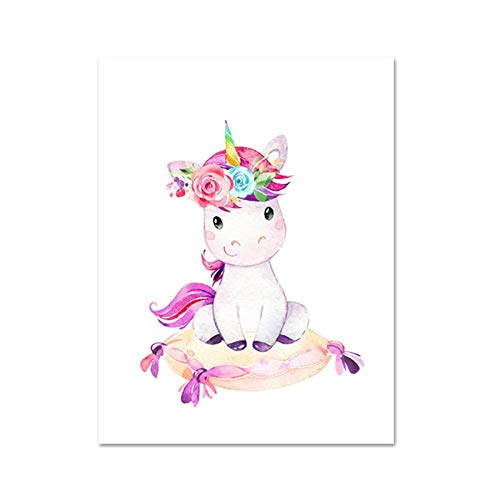 Floral Unicorn Poster
