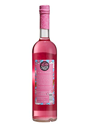 Cotton Candy Flavoured Gin Liqueur - Glitter Shimmer Effect - Dreamchaser Magical Unicorn Gin Gift Set in Box - Great As a Sweet Mixer in Cocktails - 20% ABV - 70cl