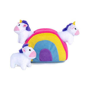 Zippy Paws | Unicorns In Rainbow Game Dog Toy