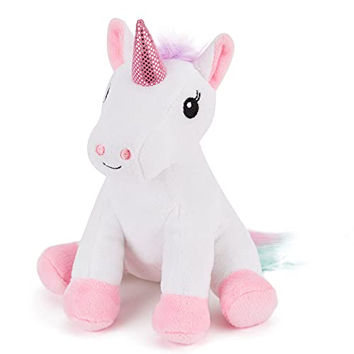 Zappi Co | Unicorn Plush Toy | White & Pink 