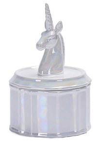 Iridescent (Pearlized Glaze) Unicorn Ceramic Jewellery Trinket Ring Holder