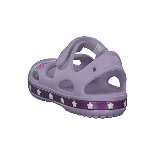 Crocs Unicorn Sandal Junior/ Kids- Lavender with Unicorn Motif and Stars