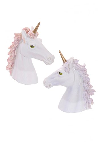 SET OF 2 UNICORN BUST DECRORATIONS