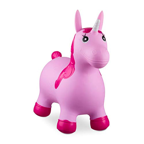 Pink Hopping Unicorn | Bouncer | Air Pump Included | Up to 50 kg | 52 x 26 x 62 cm