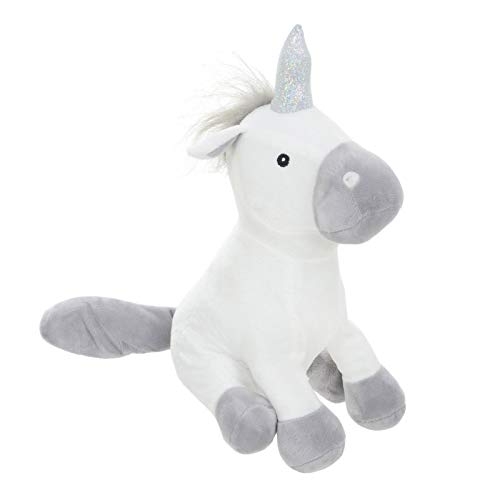 Novelty Unicorn Door Stop | Plush Fabric Home Accessory | Door Stopper 31cm - Grey