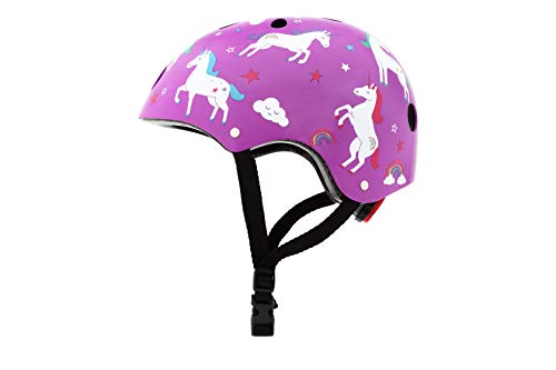 Rainbow unicorn purple safety bike helmet