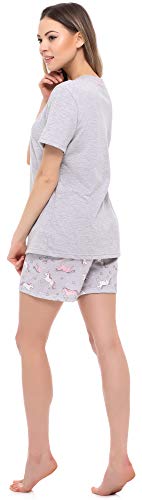 2 Piece Unicorn Pyjamas Set Grey