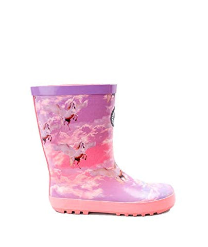 Hype Girls Junior Unicorn Wellies Pink (UK 3-4, Pink)