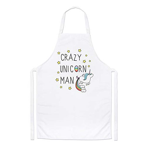 Crazy Unicorn Man Chefs Apron | Novelty Gift Idea