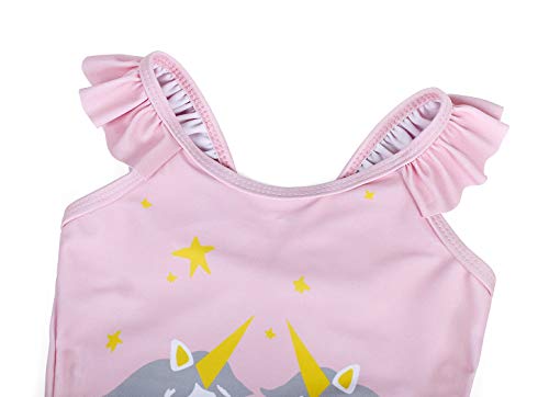 Ruffle sleeve unicorn swimming costume