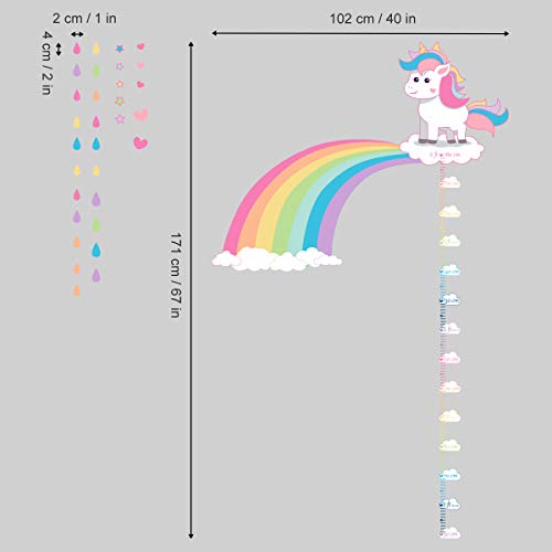 Unicorn Wall Sticker For Height Chart