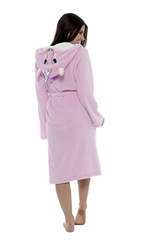 Pink Fluffy Unicorn Dressing Gown For Women