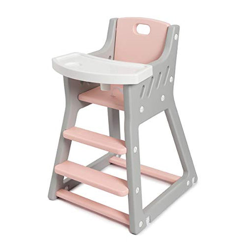 Grey and Pink Baby Highchair 6-36 Months (max. 15 kg)
