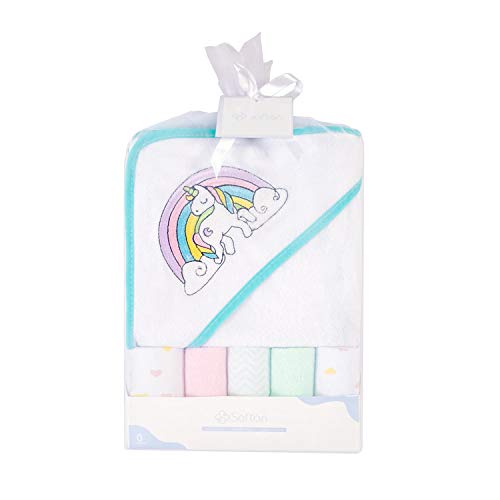 Unicorn Hooded Towel Baby Shower Gift Pack