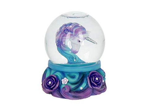Beautiful Unicorn Snowglobe |  Purple | Resin | Glass | Gift Idea