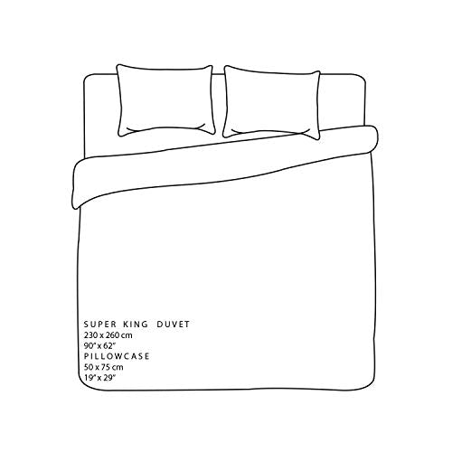 Ivory & Gold Unicorn Stars Reversible Soft Duvet Cover | Bedding Set With Pillowcase | Single