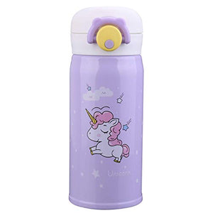 Unicorn Stainless Steel Thermos Flask | Girls | Water Bottle Cup | Lilac