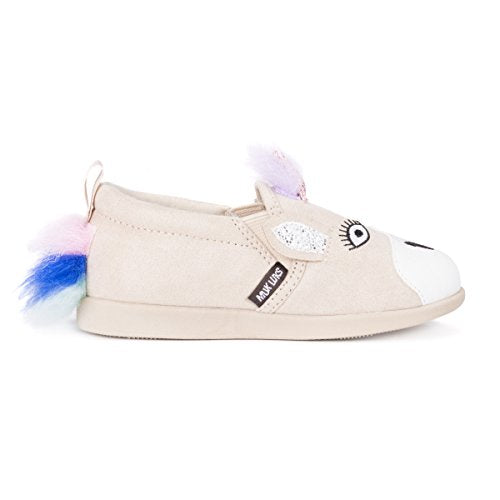 MUK LUKS unisex-child MUK LUKS® Kid's Luna the Unicorn Shoes Beige Blue, Pink