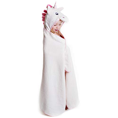 Little Tinkers World Premium Hooded Towels For Kids | Unicorn Design | Ultra Soft and Extra Large