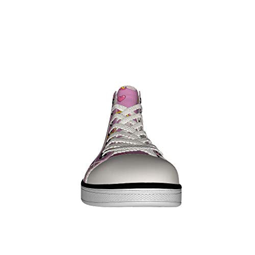 Pink Unicorn Rainbows Women Canvas Lace Up Trainers