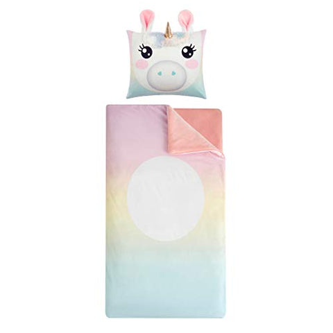 Unicorn Sleeping Bag With Pillow | Ombre Rainbow | Heritage Kids 