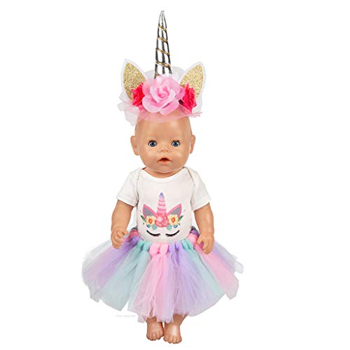 Floral Unicorn Dolls Outfit 