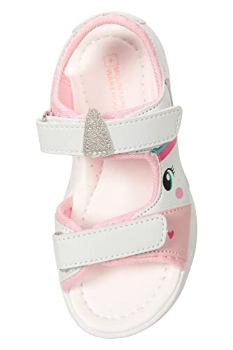 Mountain Warehouse Character Junior Sandals - Neoprene Lined, Touch Strap Fastening, EVA cushioned Girls & Boys Shoes -Best for Summer, Beach, Walking, Hiking & Outdoors Pale Pink Kids Shoe Size 13 UK