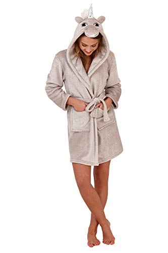 Silver Sparkle Women's Unicorn Dressing Gown | Size - X-Large | Lounge Wear For Ladies