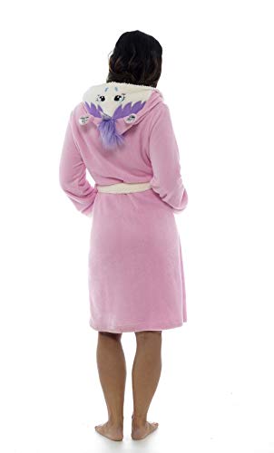 Pink Unicorn Hooded Dressing Gown Bathrobe