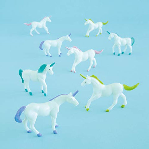 Unicorn Party Bag Fillers -  Plastic Unicorn Party Bag Fillers, Pack of 8
