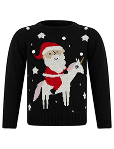 Tokyo Laundry Girls Unicorn Santa LED Light Up Novelty Christmas