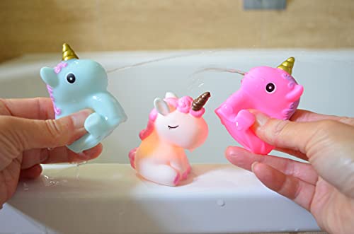 Set Of 3 | Unicorn Bath Toys 