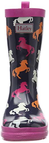 Hatley Girls' Printed Wellington Rain Boots | Multi Coloured Unicorns | Blue