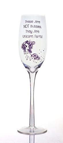 Unicorn Funny quote Etched Onto Champagne Glass