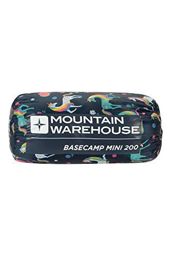 Unicorn Kids Sleeping Bag | Navy & Pink | Mountain Warehouse 