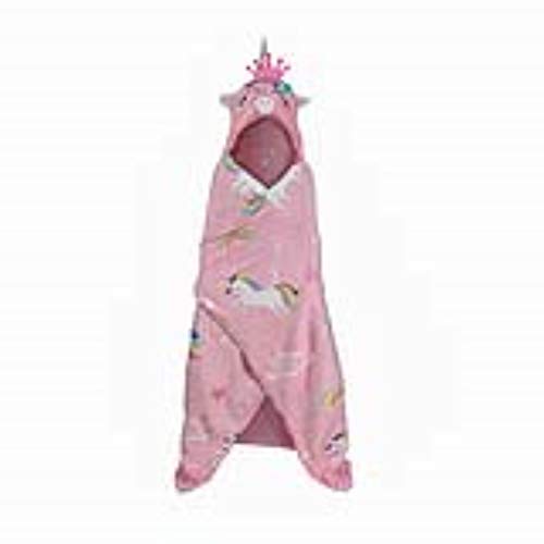 Pink Unicorn Hooded Blanket For Kids 