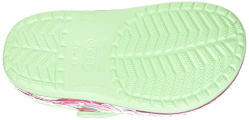 Crocs Unisex Kid's Children's FunLab Unicorn Band Clog, Mint Green, Purple