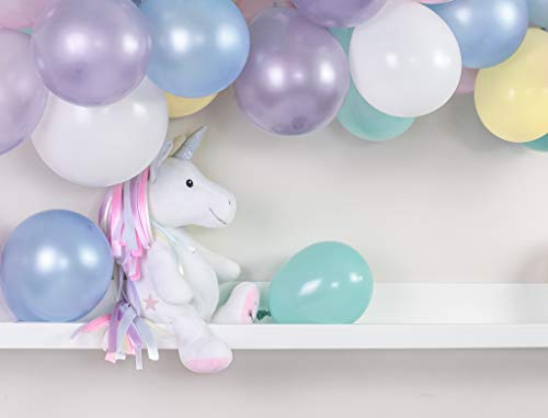 White Unicorn Soft Toy Plush | With Ribbon Mane 