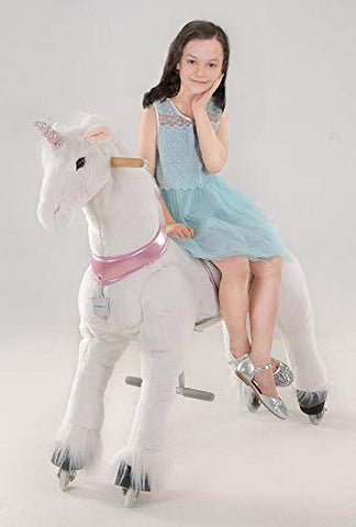 FREE Action Pony - Large Mechanical Unicorn Toy, Ride on