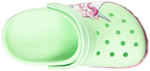 Crocs Unisex Kid's Children's FunLab Unicorn Band Clog, Mint Green, Purple