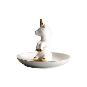 Asttic Jewellery Dish | Ring Display Holder | Ceramic Unicorn Trinket Dish 