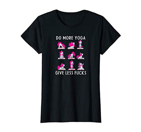 Women's Unicorn Yoga T-Shirt Gift I Funny Workout Gym Tee | Novelty Gift 